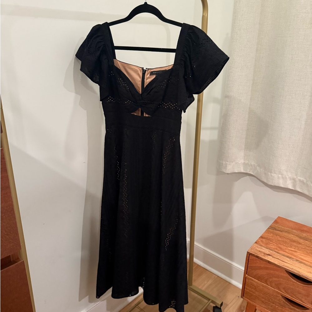 BCBGMaxAzria Black Midi Dress